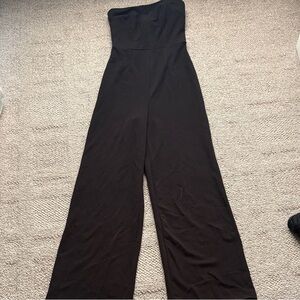 Hello Molly Strapless Wide-Leg Jumpsuit in Black